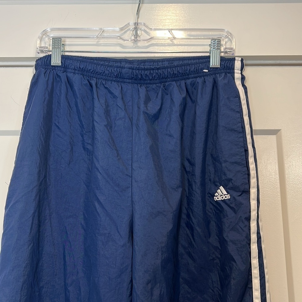 Adidas men’s Y2K Blue Jogger track pants with White Stripes size large. - Picture 2 of 12